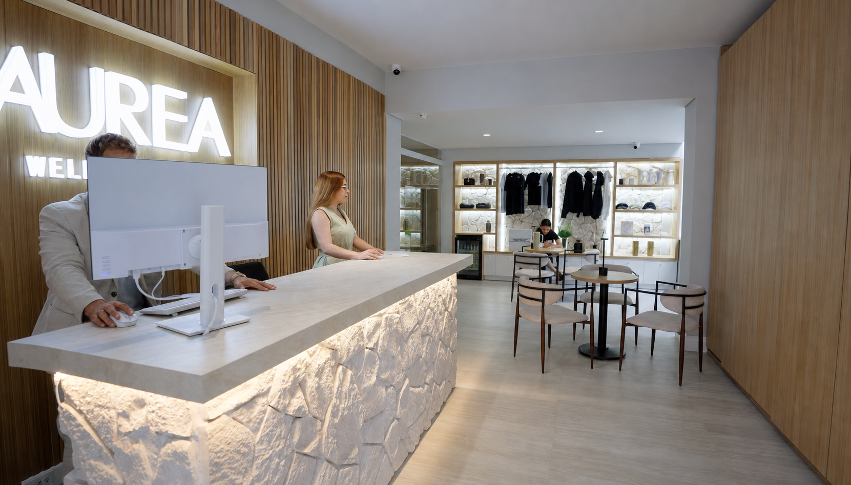 Recepção da Aurea Wellness Club